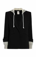 Women Hooded Khloe Blazer Black/Heather Grey