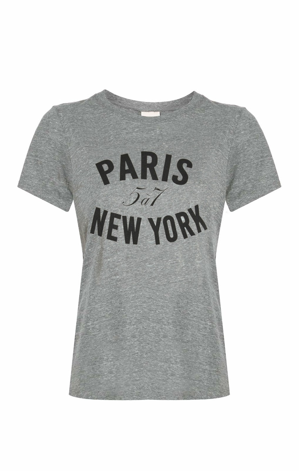 Women Paris New York Tee Heather Grey/Black