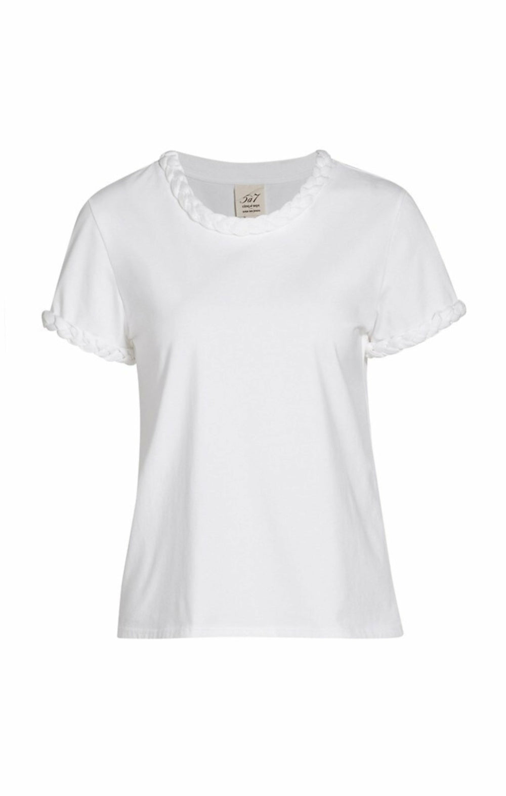 Women Braided Tee White