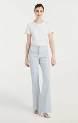 Women Braided Tee White