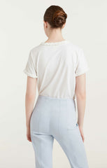Women Braided Tee White