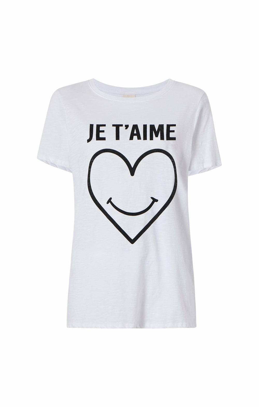 Women Smiling Heart Tee White