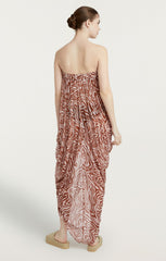 Women Woodblock Zebra Libbie Coverup Sequoia/Ivory