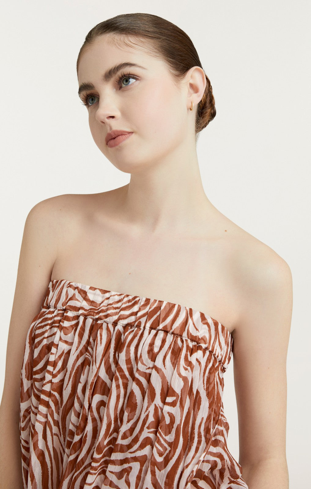 Women Woodblock Zebra Libbie Coverup Sequoia/Ivory