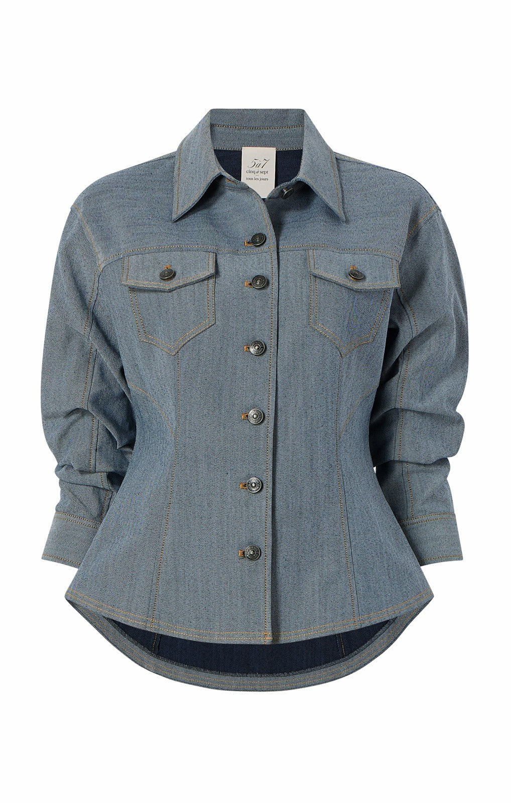 Women Reverse Denim Scrunched Canyon Jacket Light Indigo