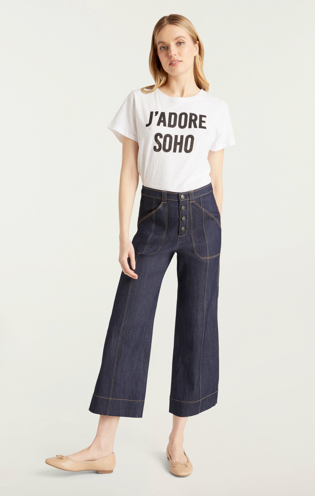 Women J'adore Soho Tee White/Black