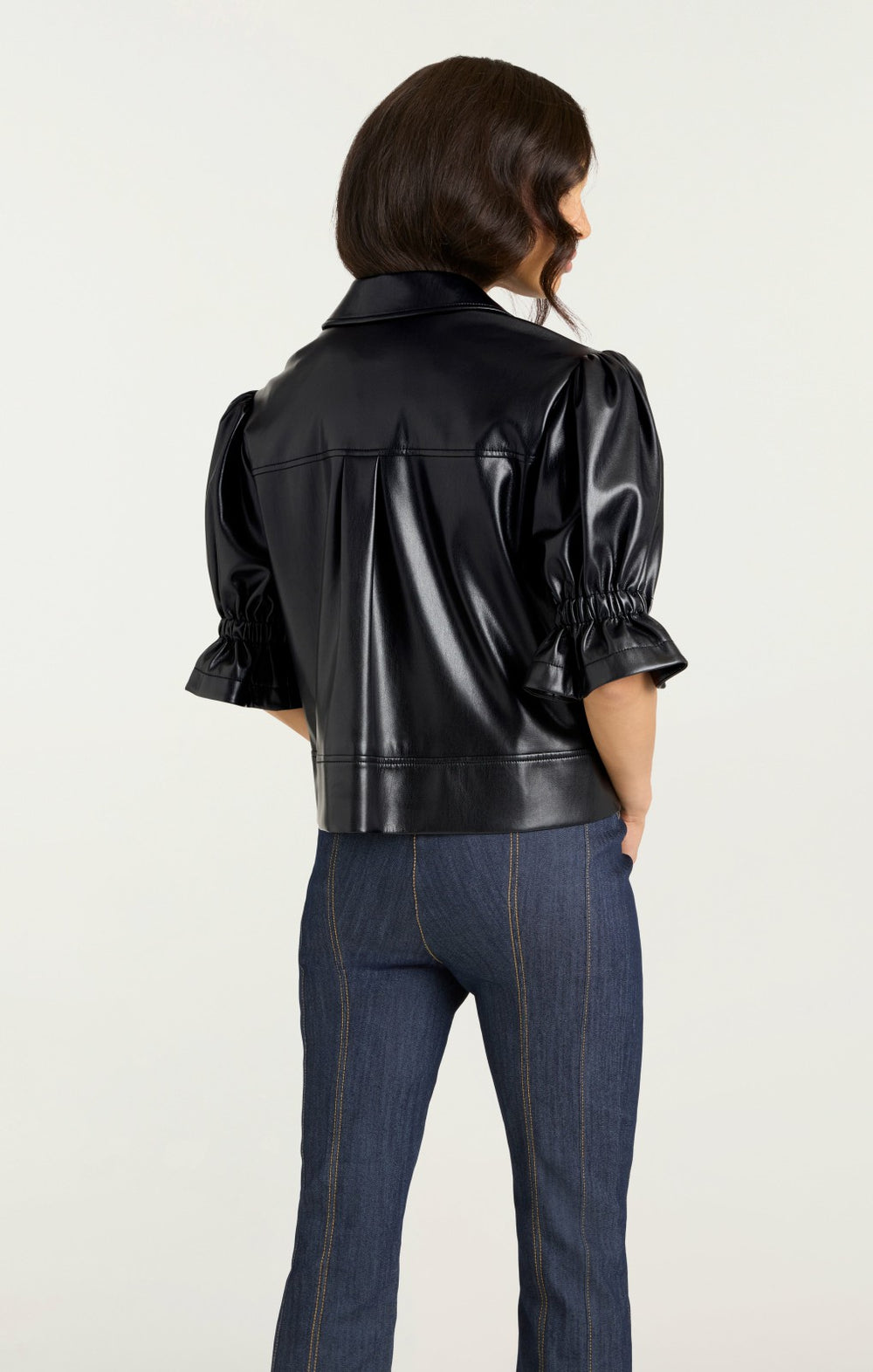 Women Lite Vegan Leather Holly Jacket Black