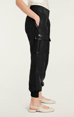 Women Lite Vegan Leather Jenning Pants Black