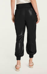 Women Lite Vegan Leather Jenning Pants Black