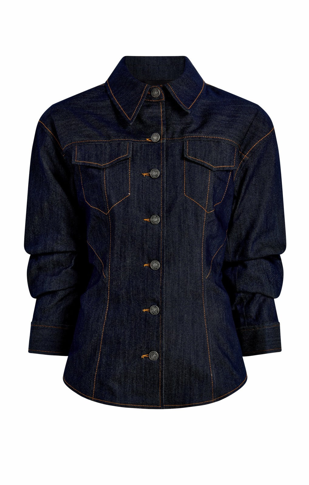 Women Denim Scrunched Canyon Jacket Indigo