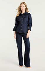 Women Denim Scrunched Canyon Jacket Indigo