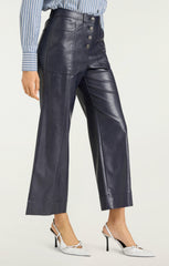 Women Vegan Leather Benji Pant Navy