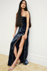 Women Eponine Gown Peacock Blue