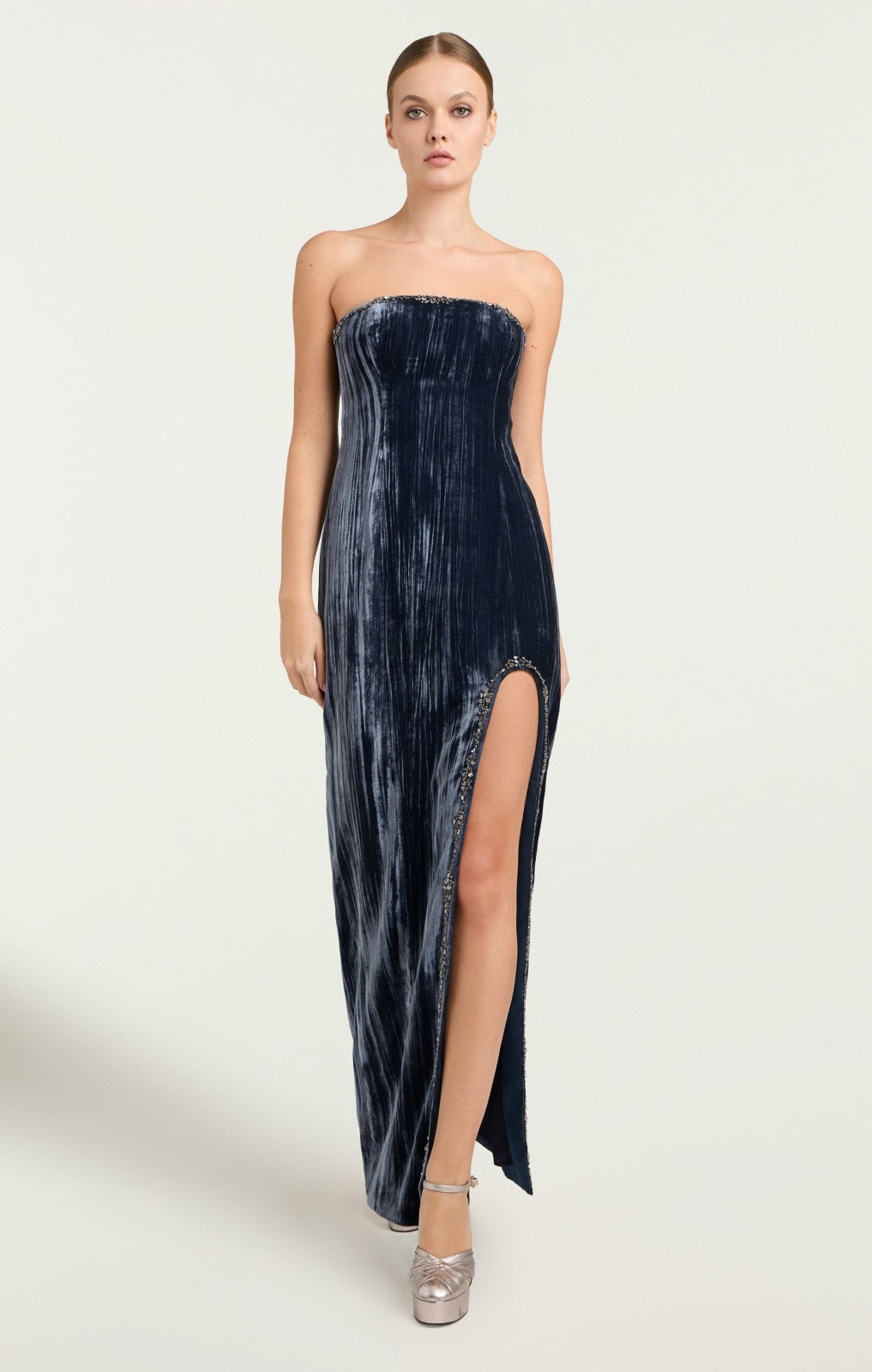 Women Eponine Gown Peacock Blue