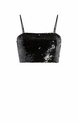 Women Sequin Nikki Top Black