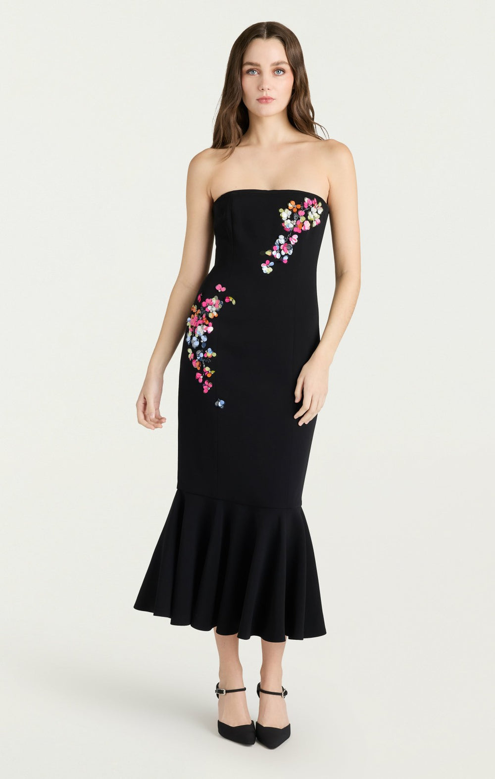 Women Paillette Vines Juniper Dress Black/Multi