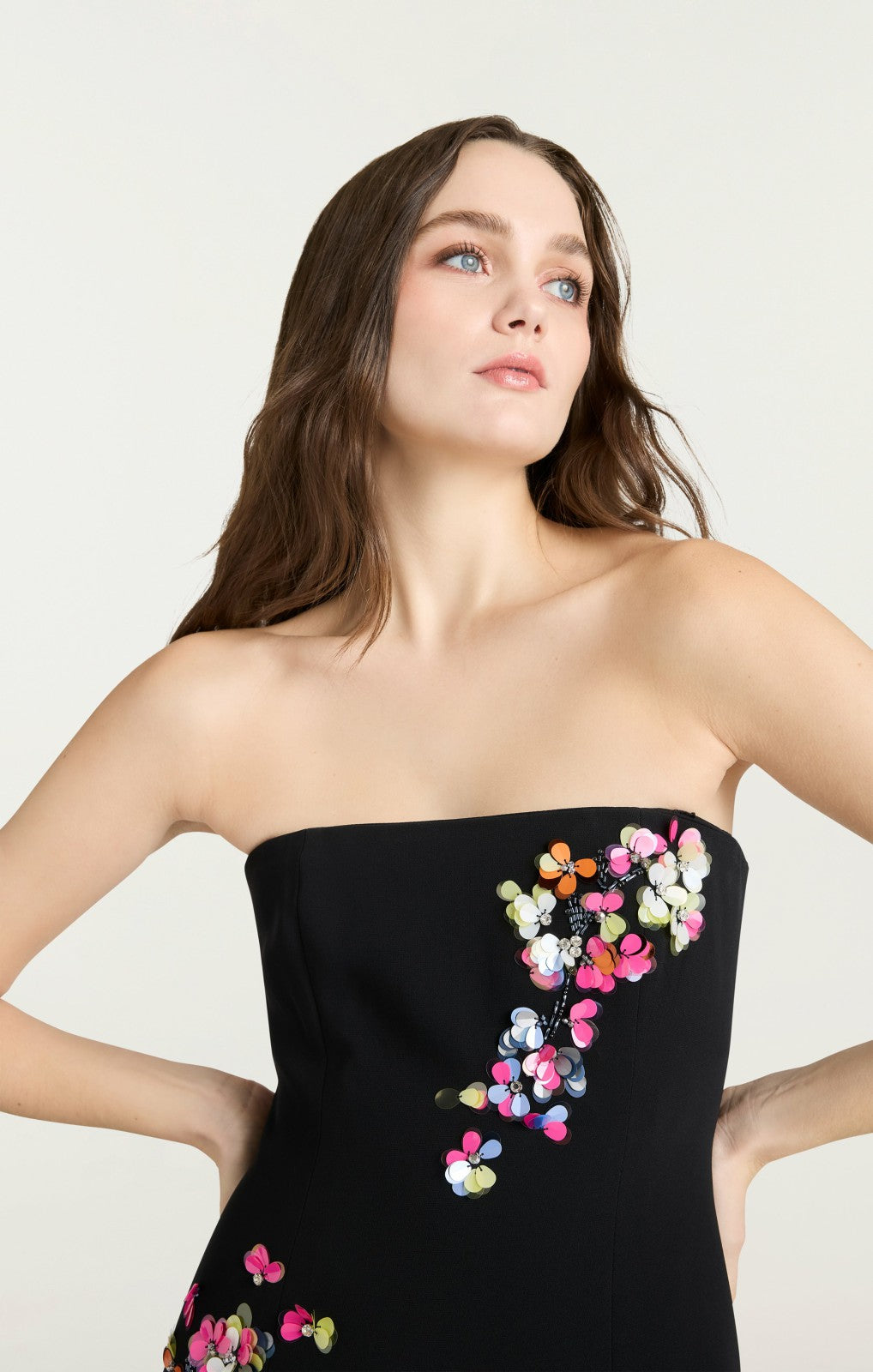 Women Paillette Vines Juniper Dress Black/Multi
