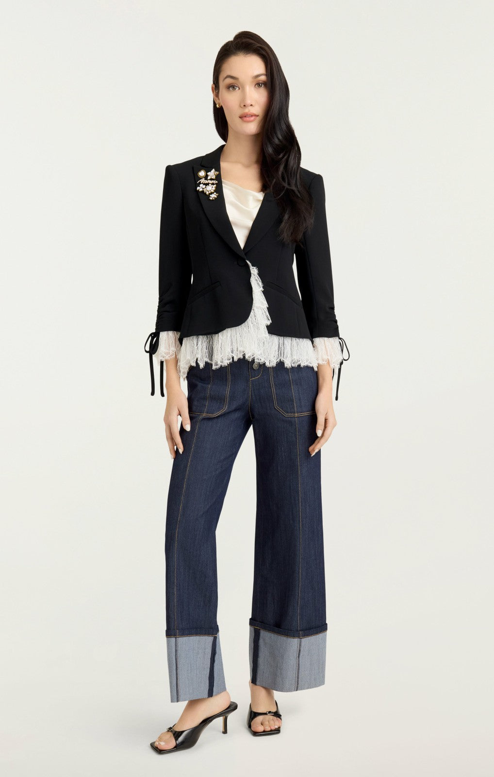 Women Le Petit Roxie Blazer Black/Ivory