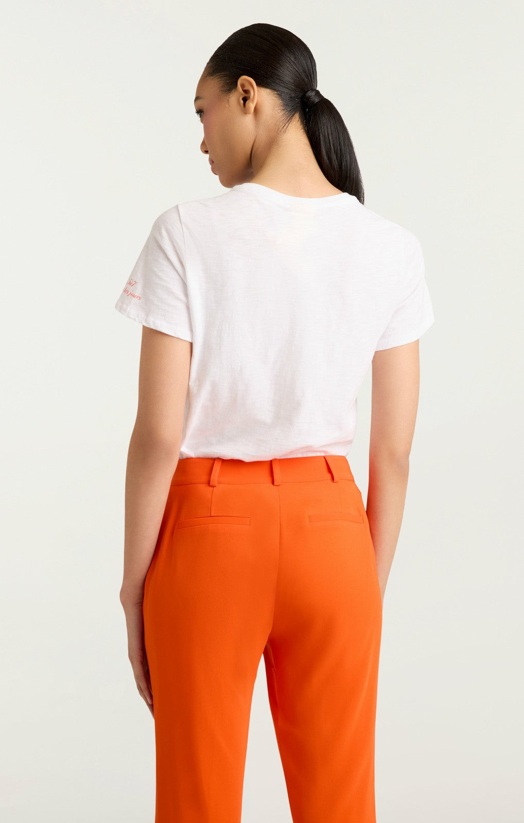 Women Pop Up Merci Merci Merci Tee White/Cherry Tomato