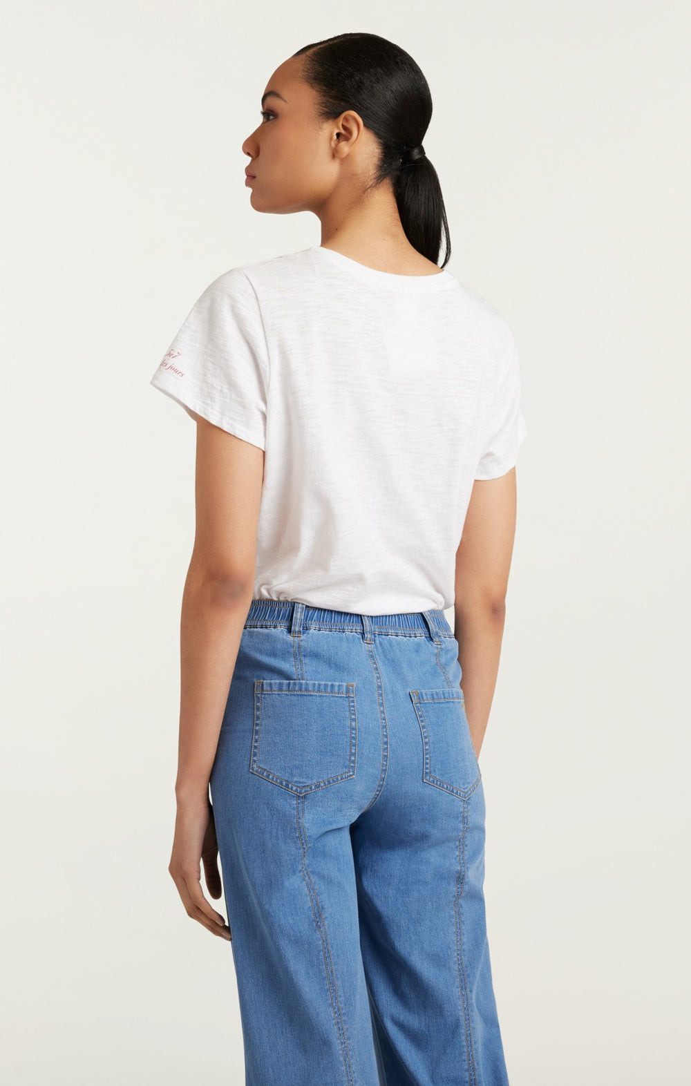 Women Je T'aime Heart Tee White/Red