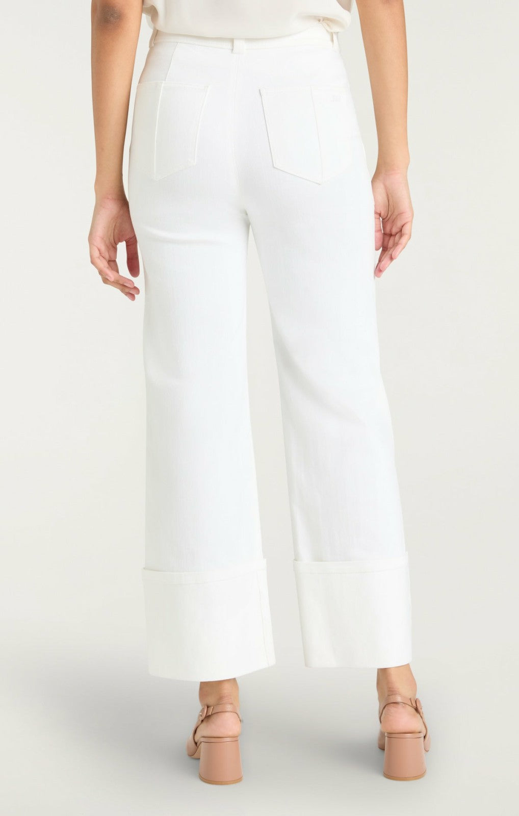 Women Cuffed Benji Pant White