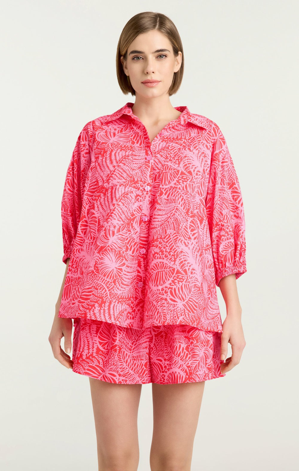 Women Tropical Inkblot Jacques Top Bisou/Bubblegum