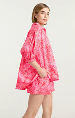 Women Tropical Inkblot Jacques Top Bisou/Bubblegum