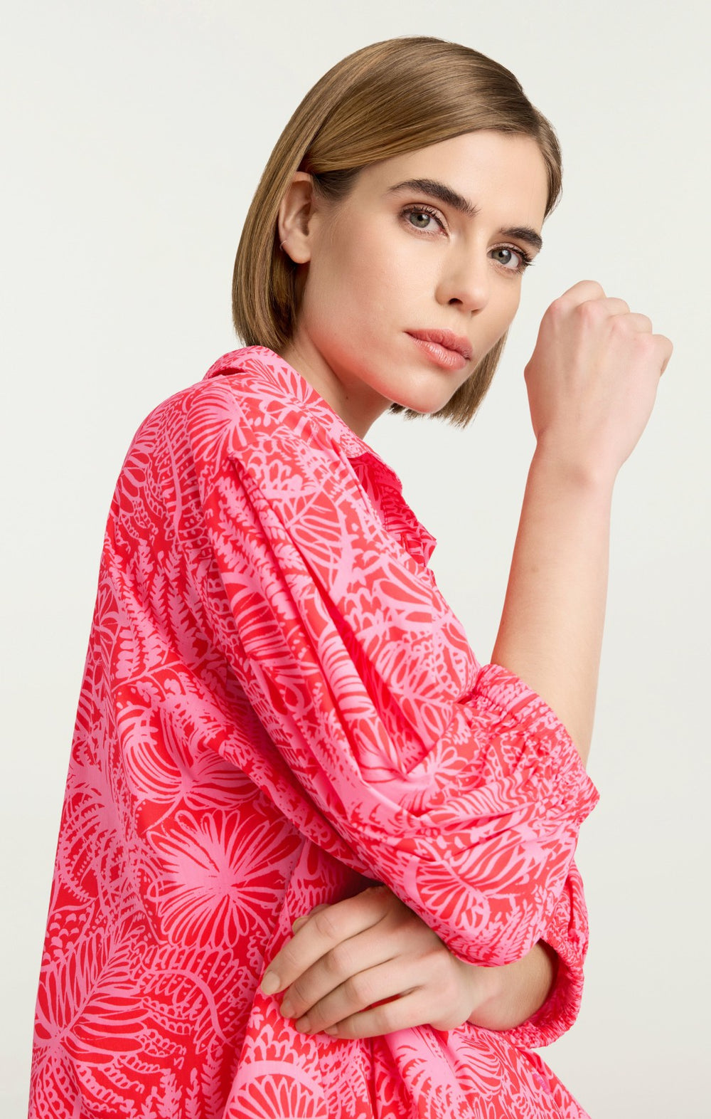 Women Tropical Inkblot Jacques Top Bisou/Bubblegum