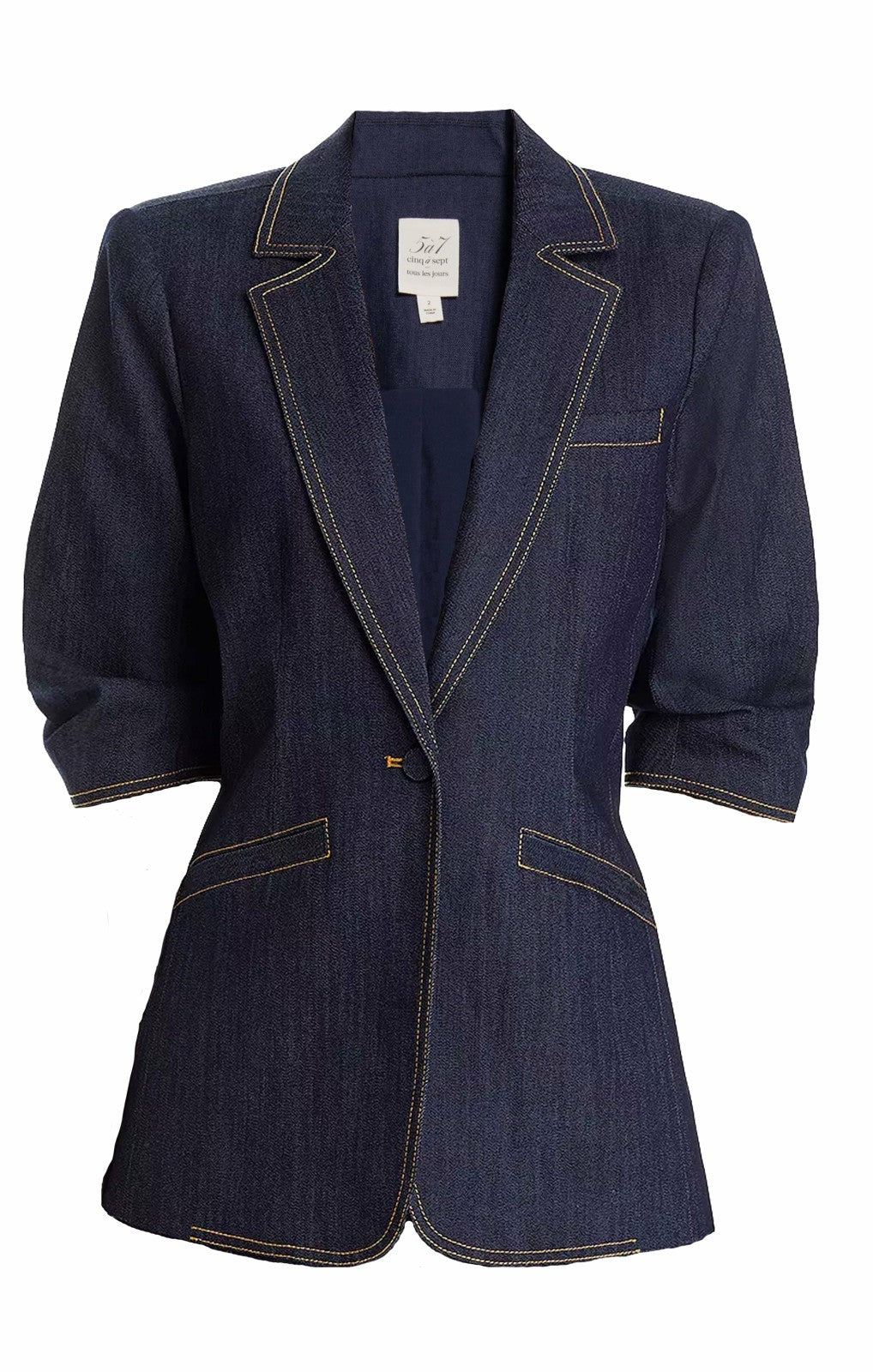 Women Denim Short Sleeve Khloe Blazer Indigo
