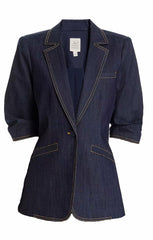Women Denim Short Sleeve Khloe Blazer Indigo