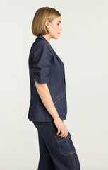 Women Denim Short Sleeve Khloe Blazer Indigo