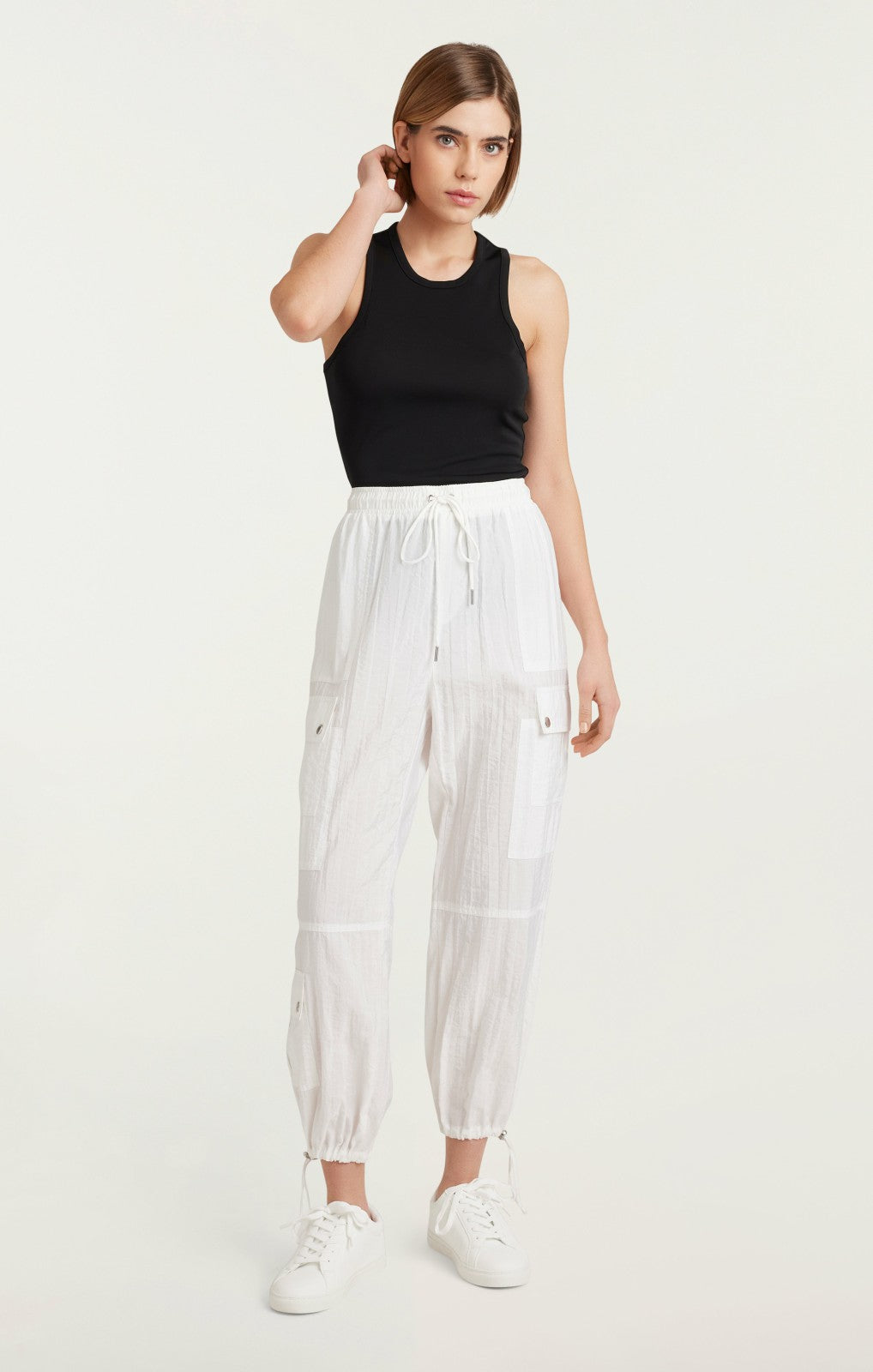 Women Nitsan Parachute Pant White