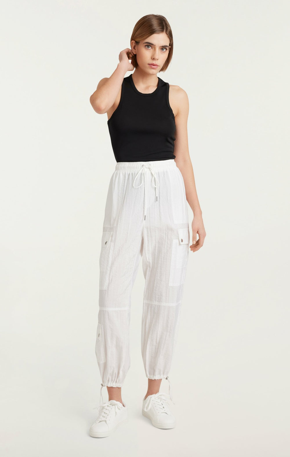 Women Nitsan Parachute Pant White