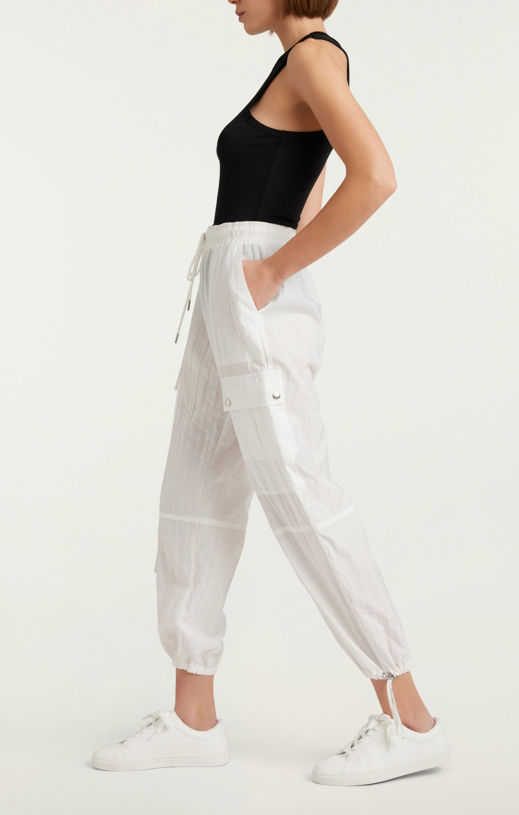 Women Nitsan Parachute Pant White