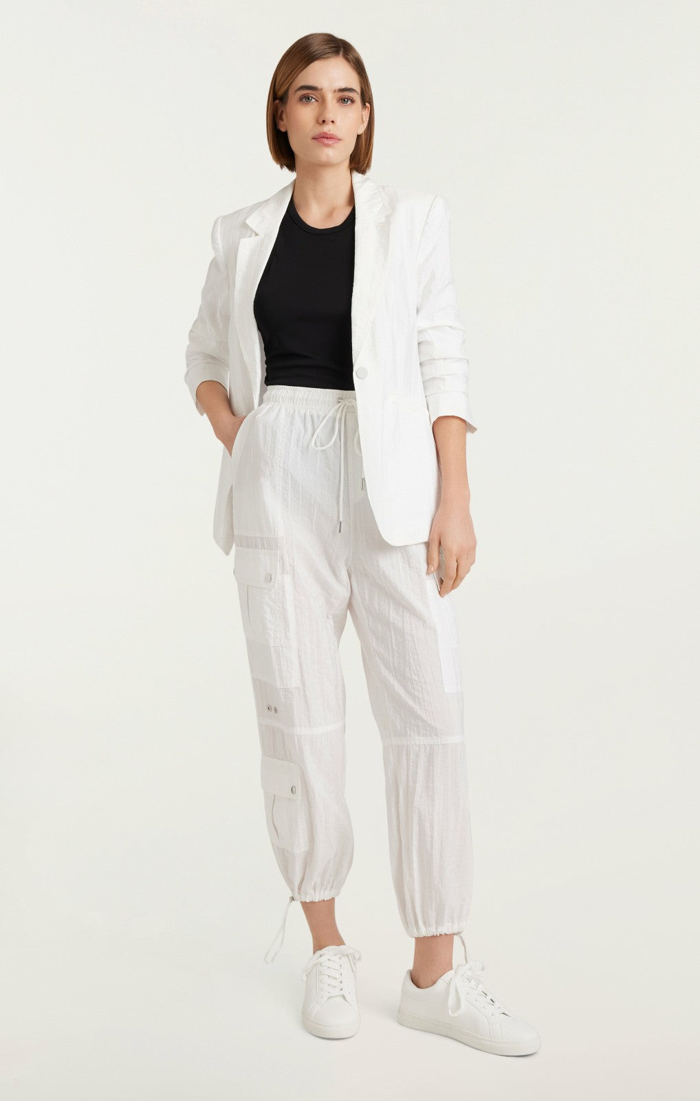 Women Nitsan Parachute Pant White
