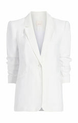 Women Tumbled Woven Khloe Blazer White