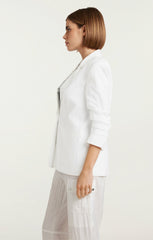 Women Tumbled Woven Khloe Blazer White