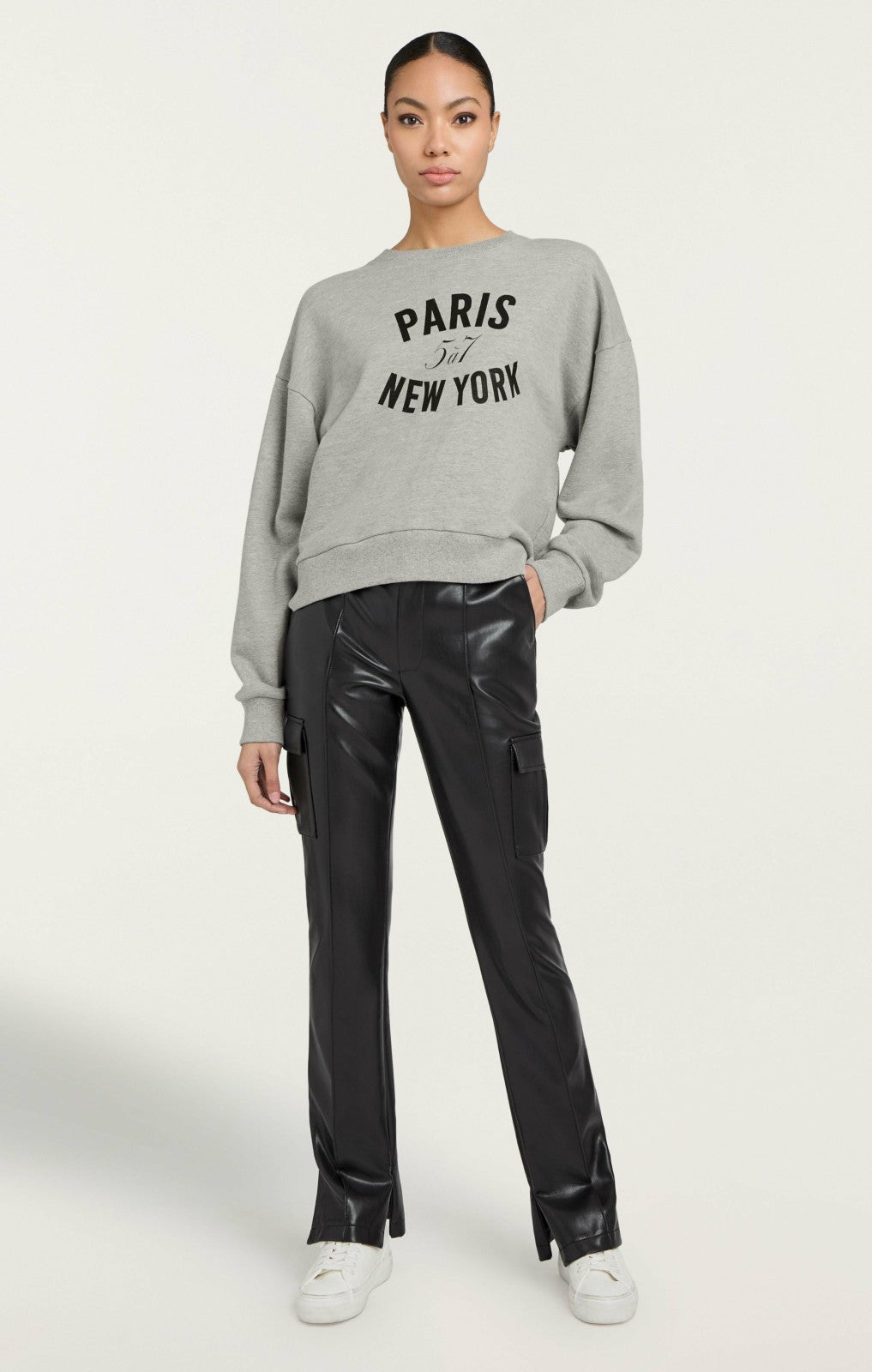 Women Paris New York Brandy Pullover Heather Grey/Black