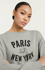 Women Paris New York Brandy Pullover Heather Grey/Black