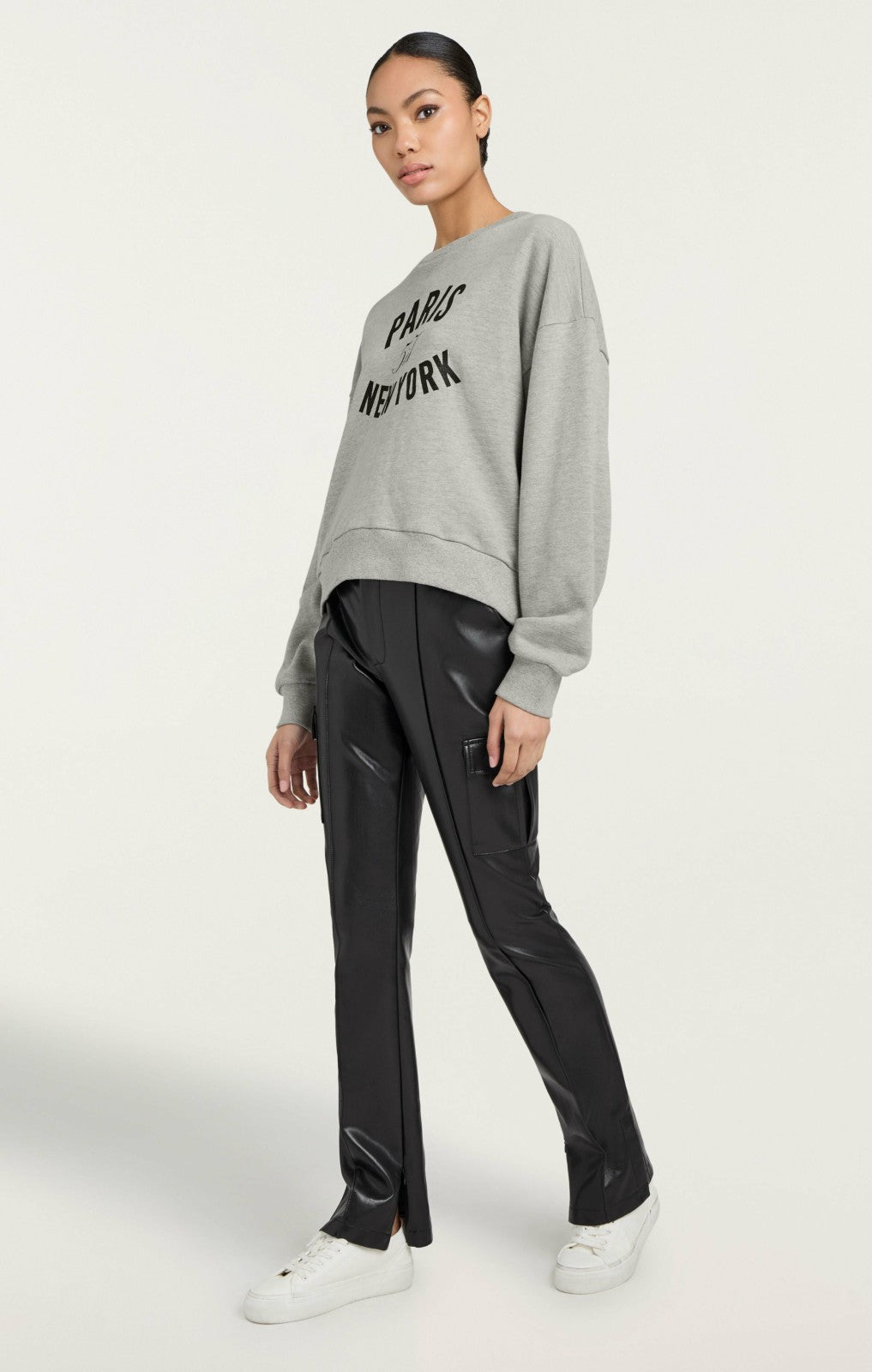 Women Paris New York Brandy Pullover Heather Grey/Black