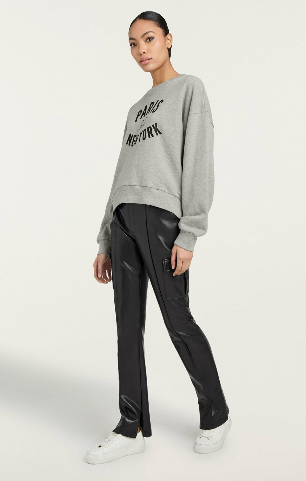 Women Paris New York Brandy Pullover Heather Grey/Black