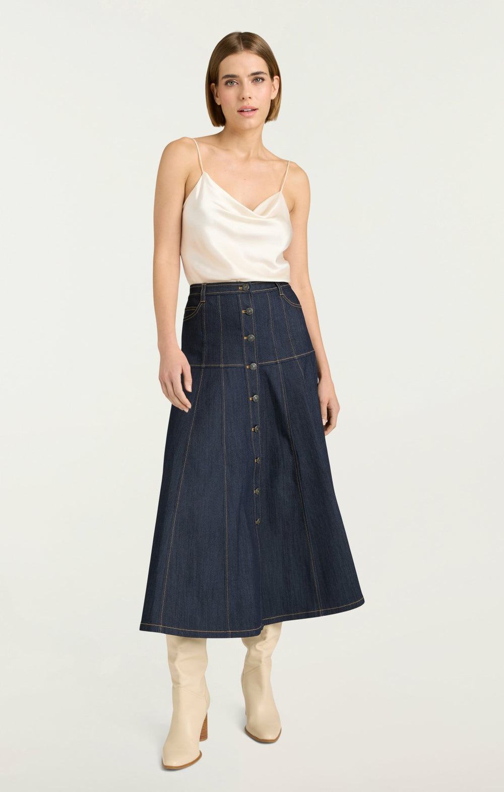 Women Veena Skirt Indigo