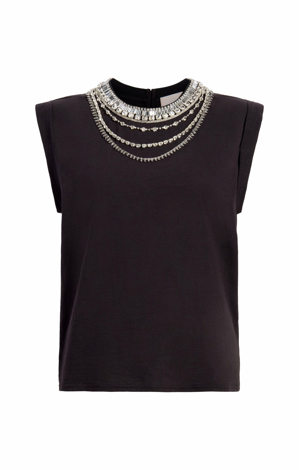 Women Layered Necklace Bella Tee Black