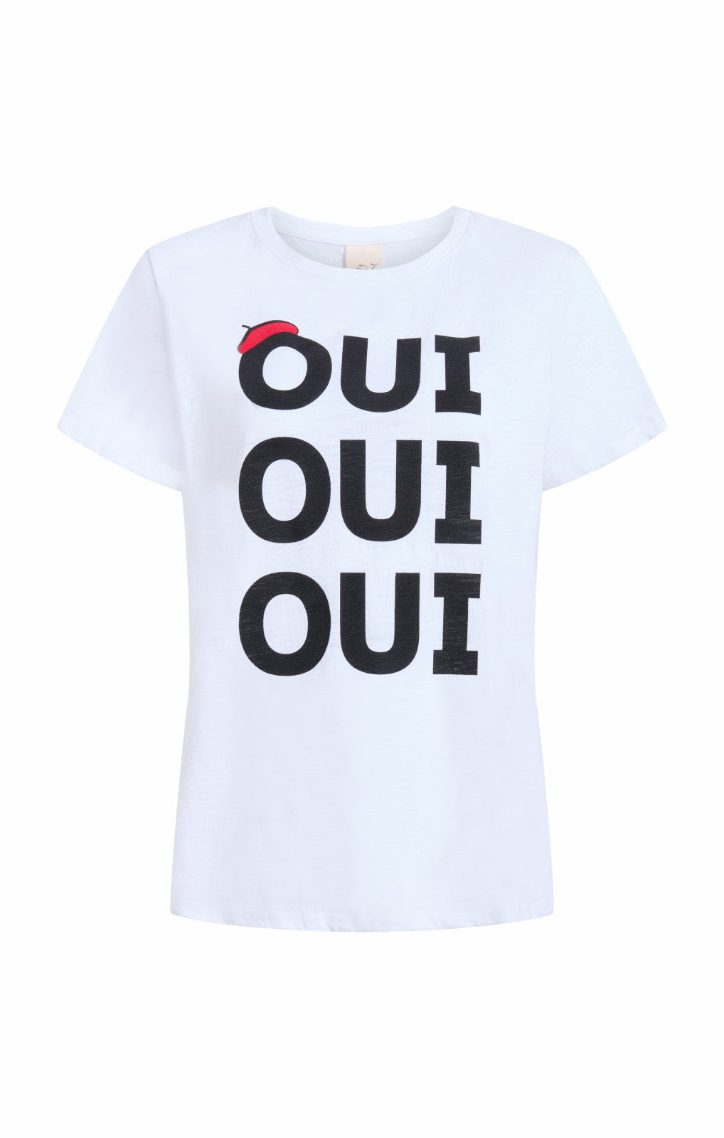 Women Oui Oui Oui Shrunken Tee White/Black