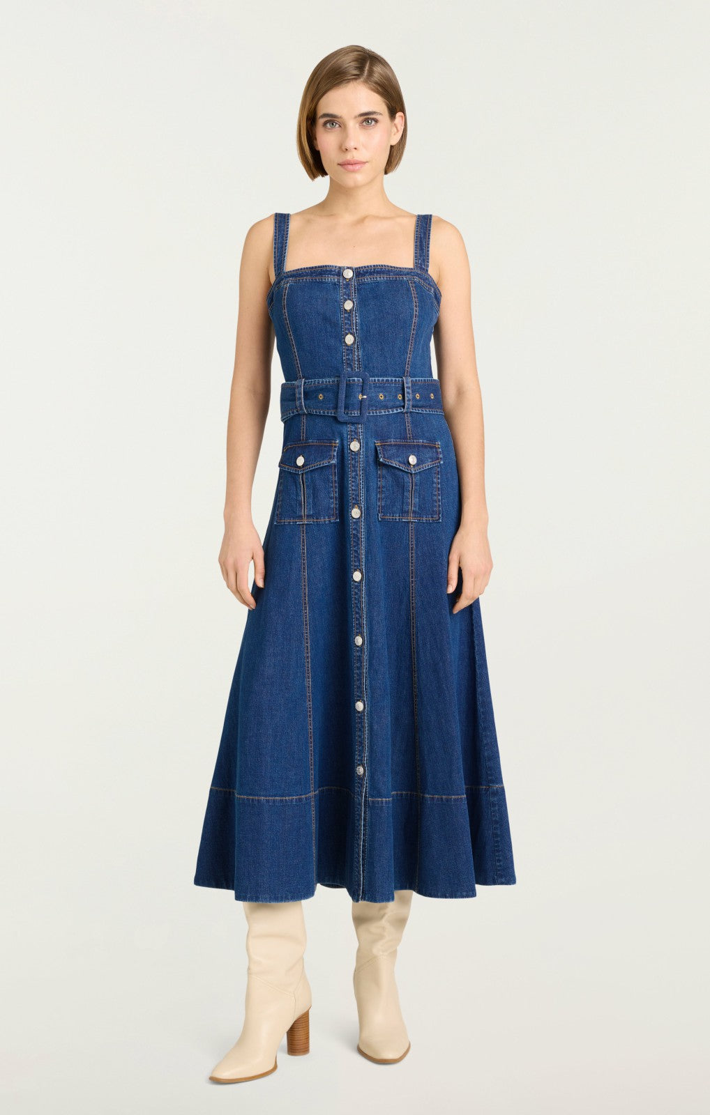 Women Vega Dress Medium Wash
