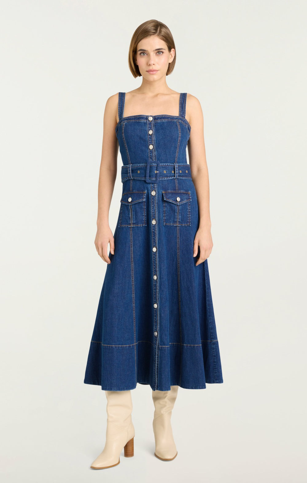 Women Vega Dress Medium Wash