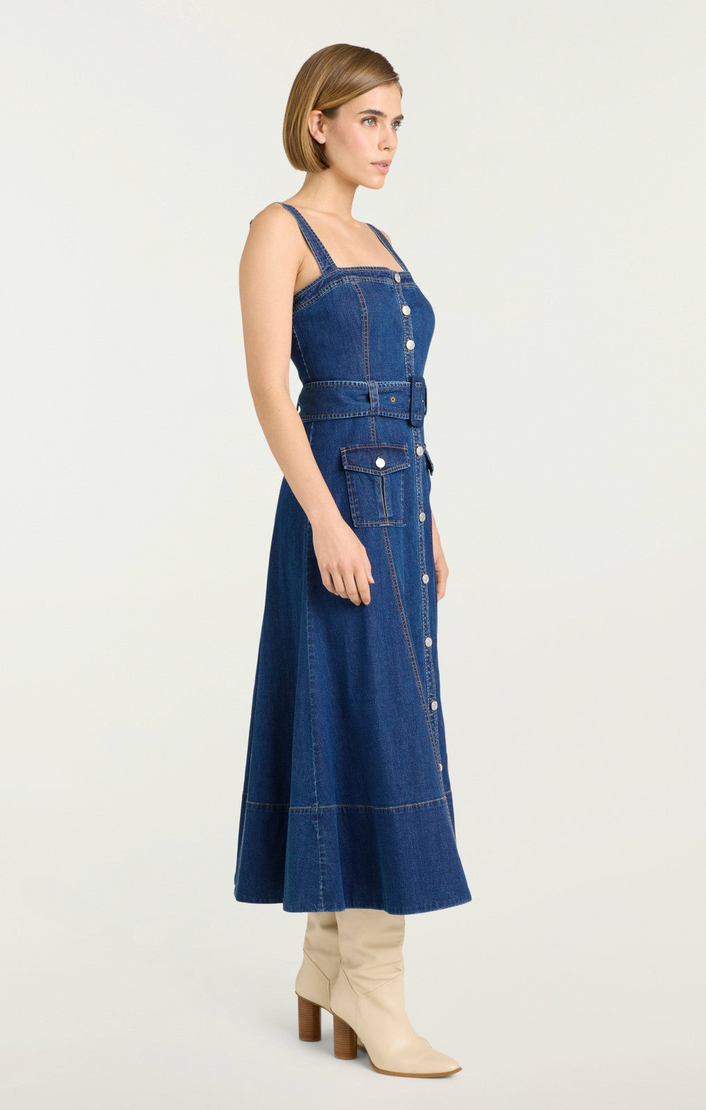 Women Vega Dress Medium Wash
