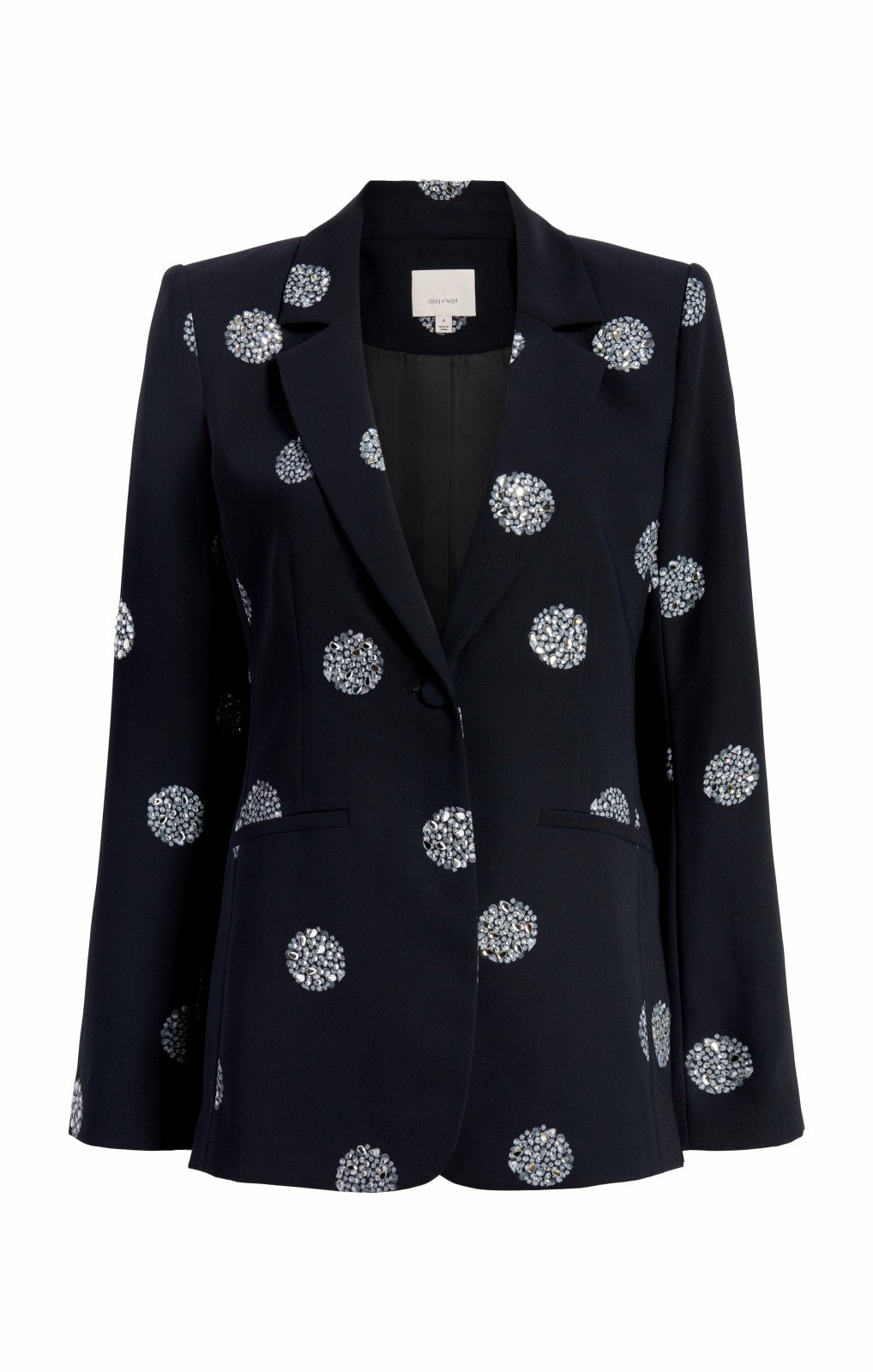 Women Crystal Dot Karlie Blazer Black/Silver