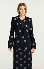 Women Crystal Dot Karlie Blazer Black/Silver