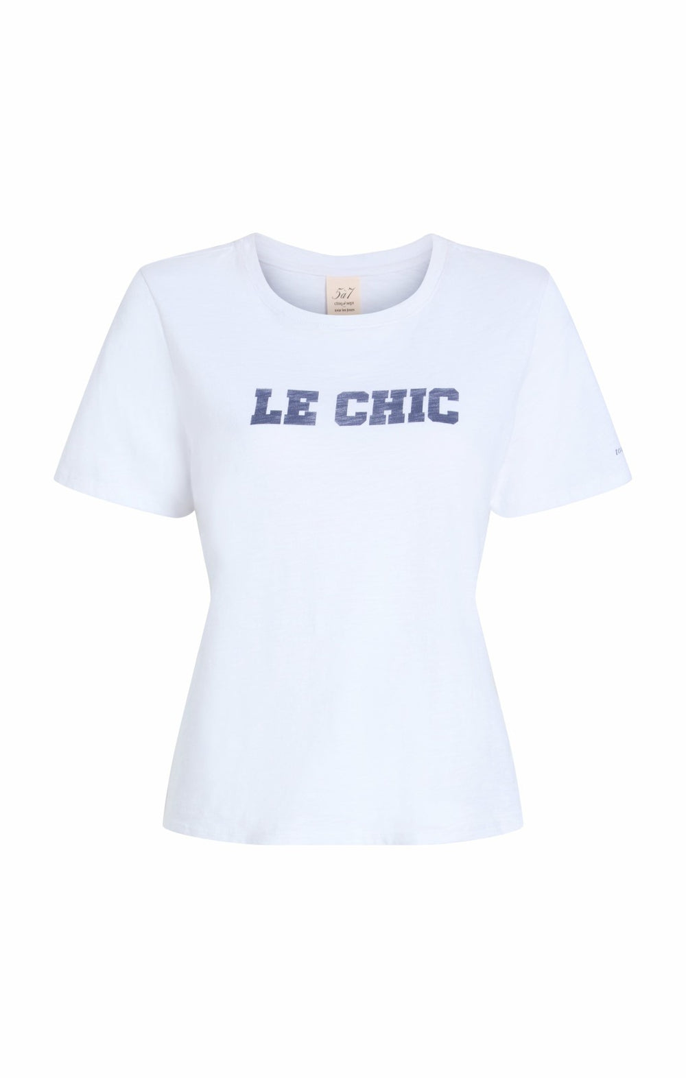 Women Le Chic Shrunken Tee White/Navy
